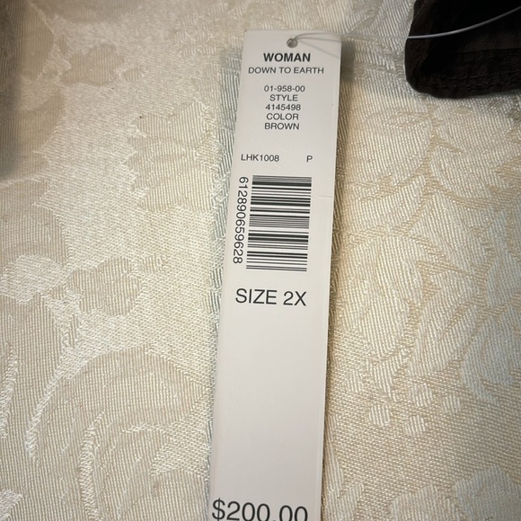 NWT Kate Hill Brown Silk Jacket, Size 2X - Picture 11 of 12